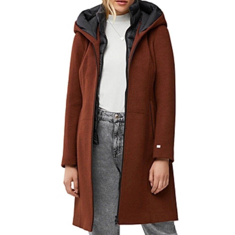 Soia & Kyo Jessica Mixed Media Coat 🔥Size XL